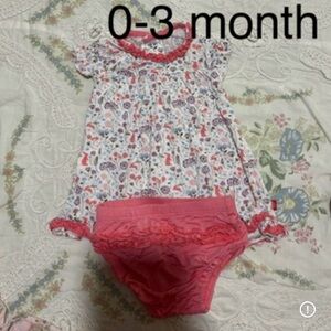 Magnetic Me Pink bunny Floral Diaper Cover Set